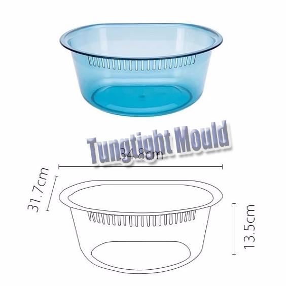 Plastic fruit basin mould