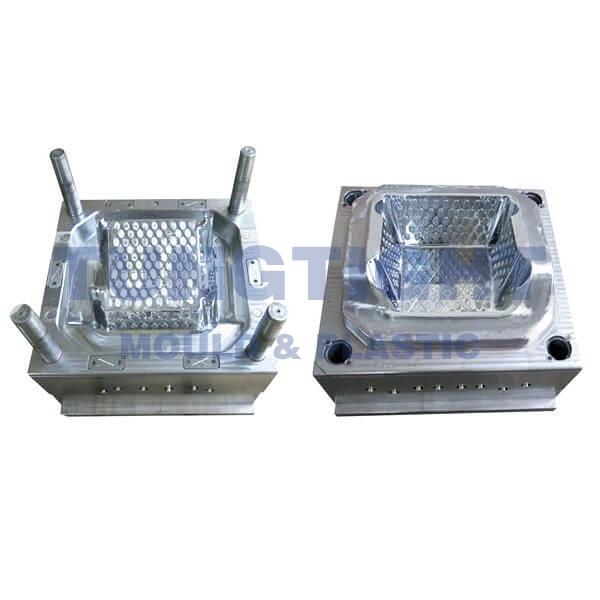 Plastic kitchen draining basket mold