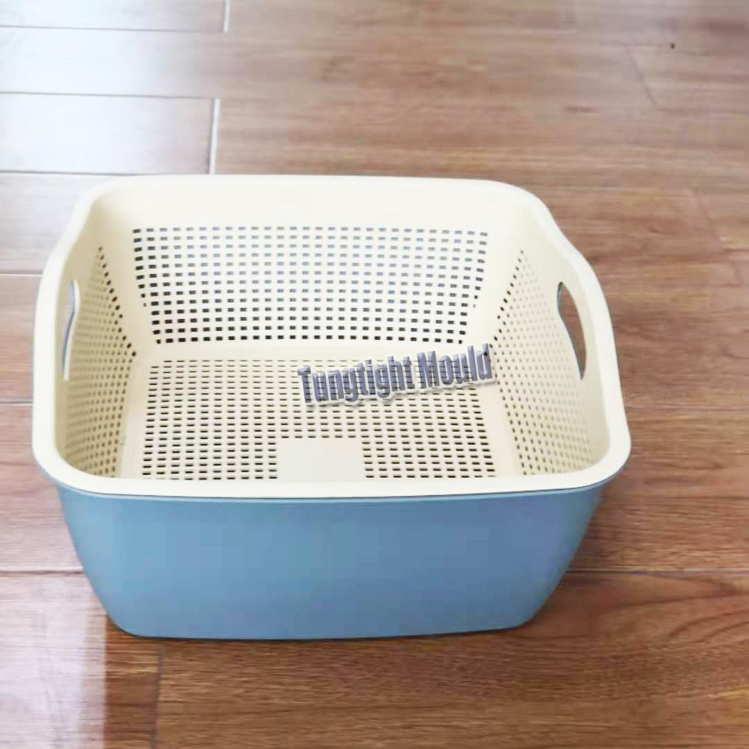 Plastic large fruit draining  basket mould 