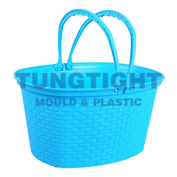 plastic rattan basket with portbale mould