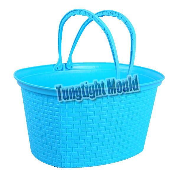 plastic rattan basket with portbale mould